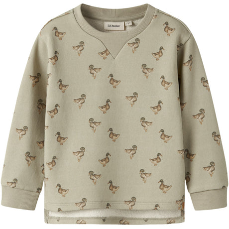 Lil'Atelier Moss Gray Duck Nmmjobo Ain Ls Loose Sweat Lil