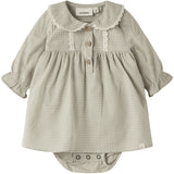 Lil'Atelier Moss Gray Nbfoleno Ls Loose Body Klänning Lil