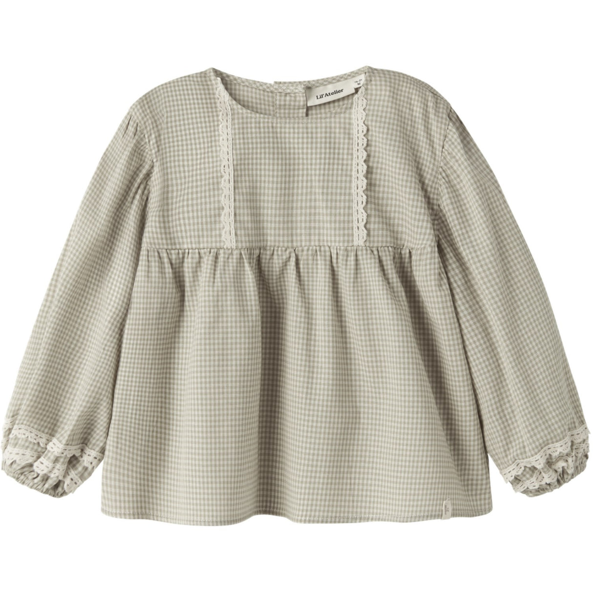 Lil'Atelier Moss Gray Nmfoleno Ls Loose Skjorta Lil