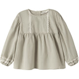 Lil'Atelier Moss Gray Nmfoleno Ls Loose Skjorta Lil