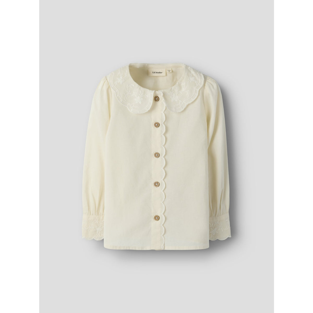 Lil'Atelier Turtledove Nmfola Ls Loose Skjorta Lil