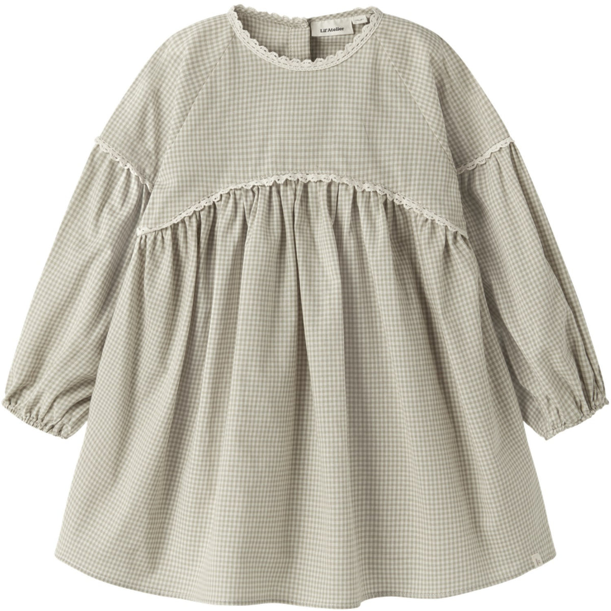 Lil'Atelier Moss Gray Nmfoleno Ls Loose Klänning Lil
