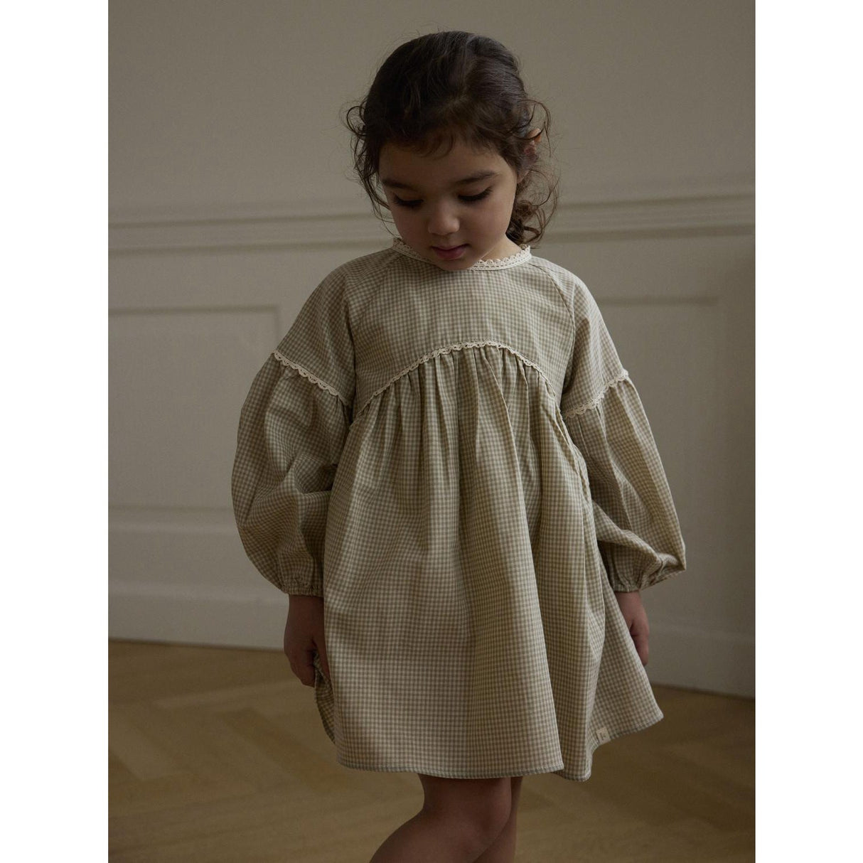 Lil'Atelier Moss Gray Nmfoleno Ls Loose Klänning Lil
