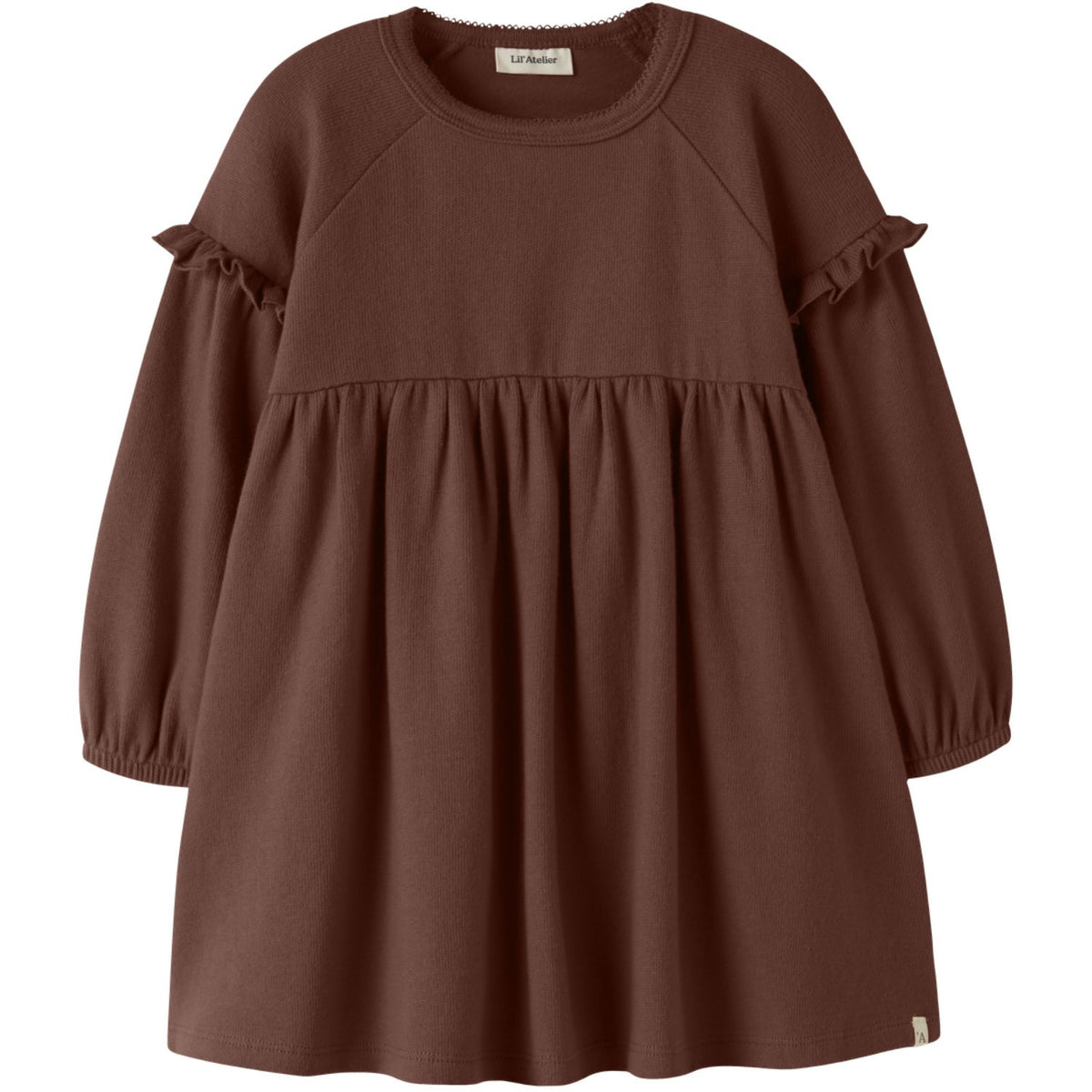 Lil'Atelier Mahogany Nmfthoro Hen Ls Loose Klänning Lil