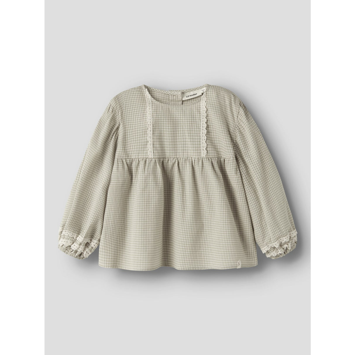 Lil'Atelier Moss Gray Nmfoleno Ls Loose Skjorta Lil