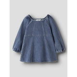 Lil'Atelier Dark Blue Denim Nmfobello Ls Loose Dnm Klänning 1144-Se Lil