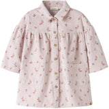 Lil'Atelier Hushed Violet Flower Emb Nmfnelly Cord Ls Loose Klänning 1145-Hc Lil