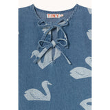 TinyCottons Medium Wash Denim Big Swans Klänning