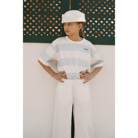 TinyCottons Light Cyan Stripes Stickad T-Shirt