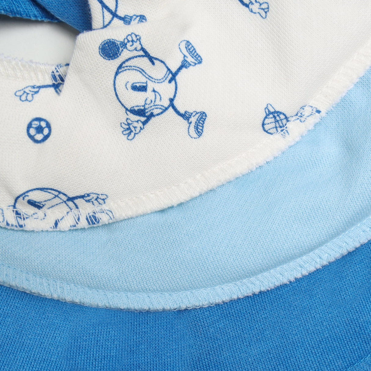 Pippi Light Dusty Blue Bandana Haklapp Boy -Aop (3-Pack)