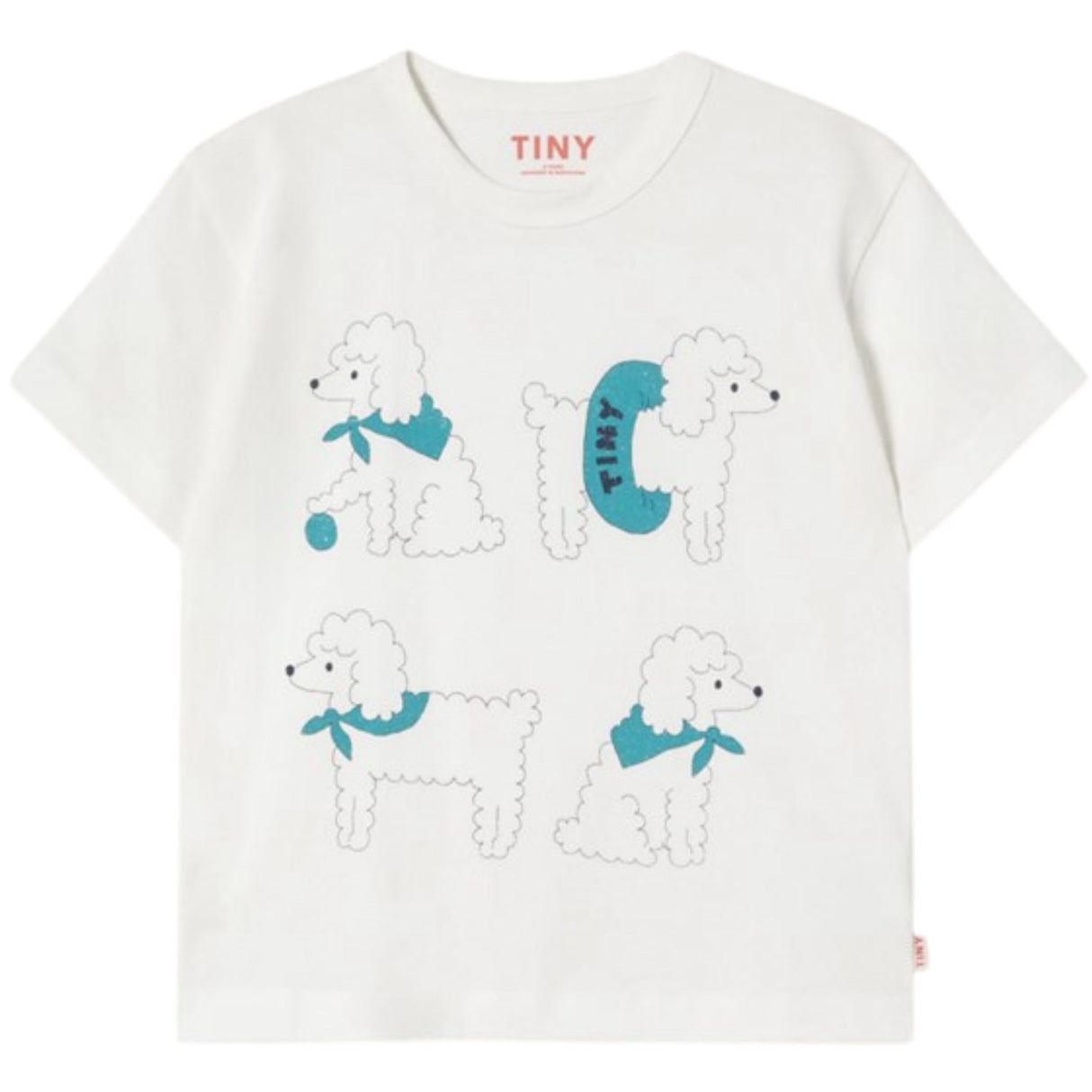 TinyCottons Off-white Poodle Graphic T-Shirt