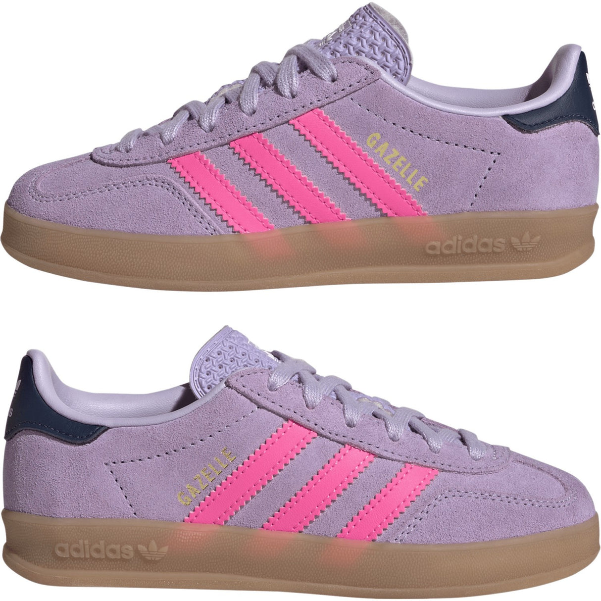 adidas Originals Powder Plum/Lucid Pink/Gum 2 Gazelle Indoor C Sneakers
