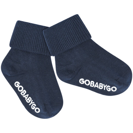 Gobabygo Navy Blue Non Slip Strumpor