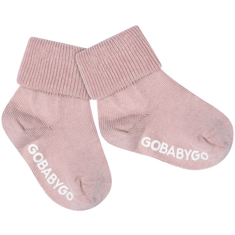 Gobabygo Alt Rosa Non Slip Strumpor Organic Bomull