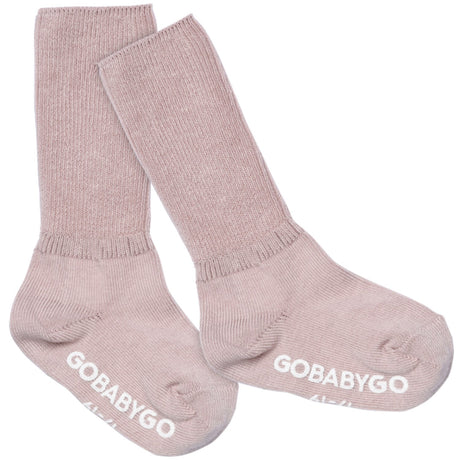 Gobabygo Alt Rosa Non Slip Strumpor Organic Bomull