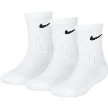NIKE White Nike Basic Pack Crew 3-Pack Strumpor