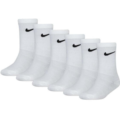 NIKE White Nike Colorful Pack Crew 6-Pack Strumpor