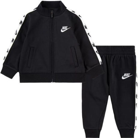 NIKE Black Full Zip Sett Med Logo Tap