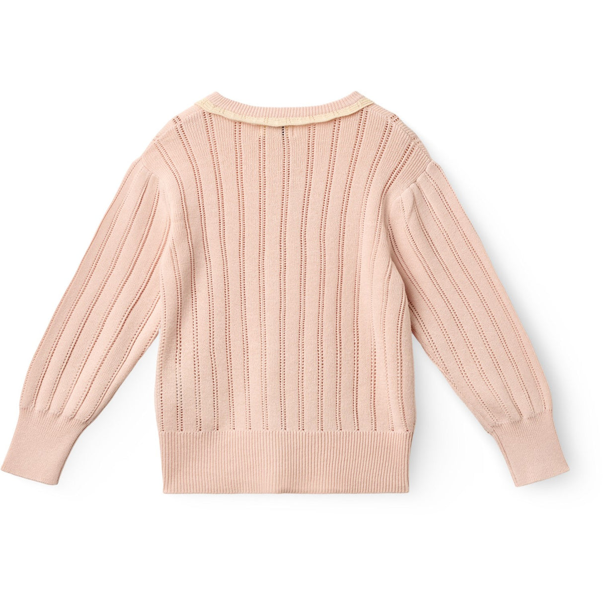 COPENHAGEN COLORS Dusty Rose Comb. Stickad Pointelle Cardigan