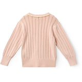 COPENHAGEN COLORS Dusty Rose Comb. Stickad Pointelle Cardigan