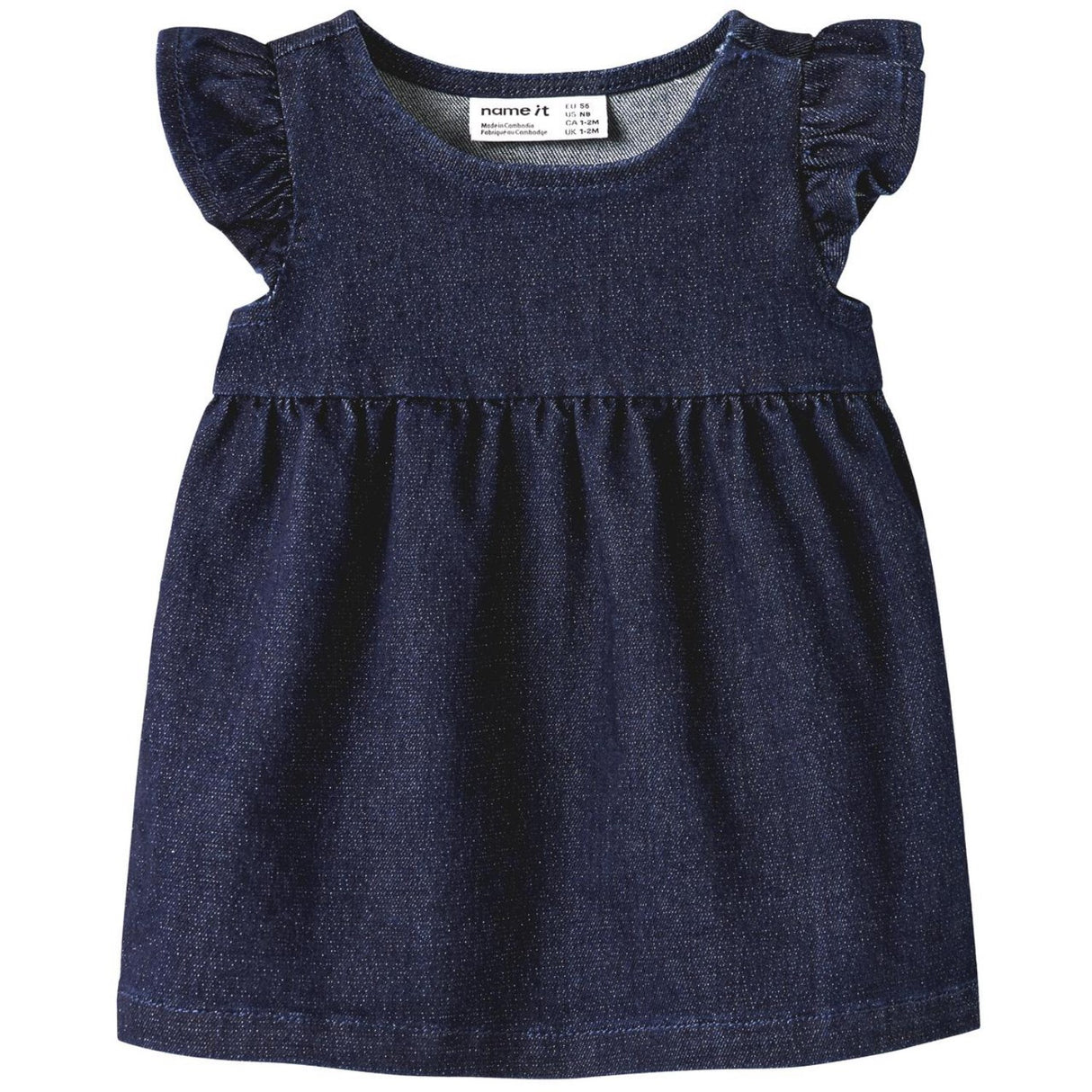 Name It Dark Blue Denim Nbfember Dnm Glitter Klänning 1208-Lu