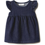 Name It Dark Blue Denim Nbfember Dnm Glitter Klänning 1208-Lu