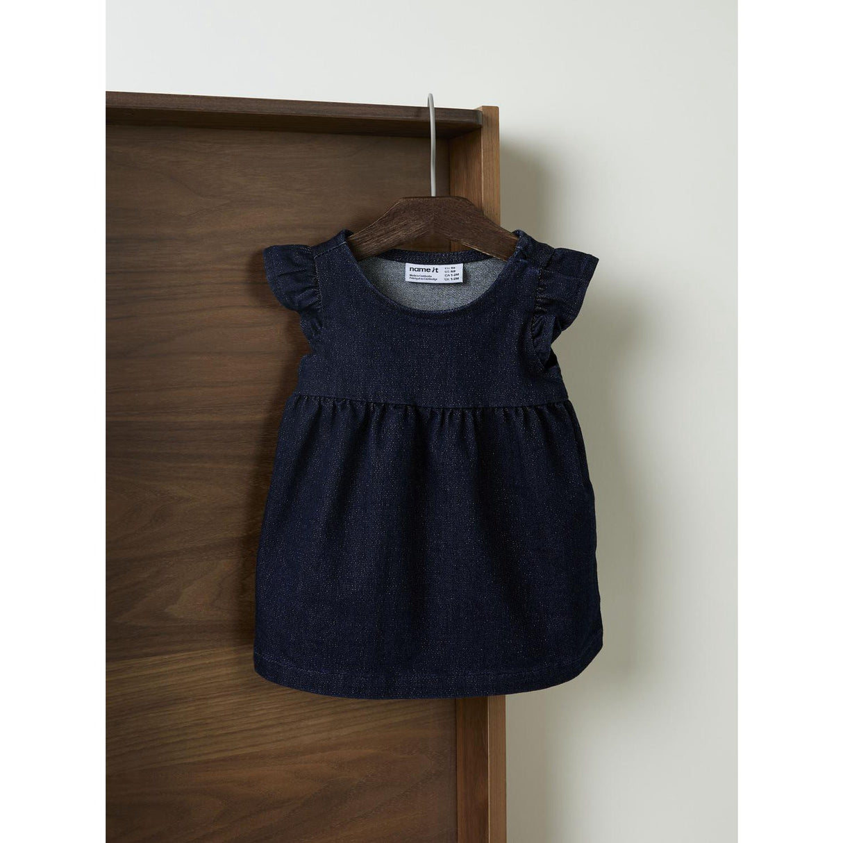 Name It Dark Blue Denim Nbfember Dnm Glitter Klänning 1208-Lu