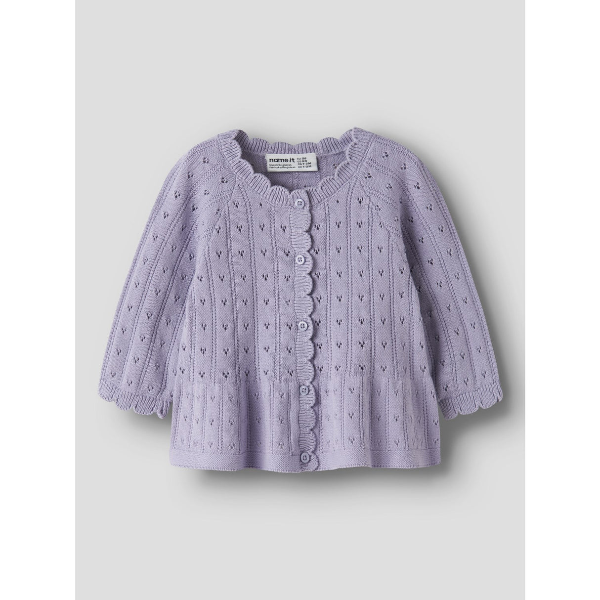 Name It Heirloom Lilac Nbfoxenia Ls Stickad Card