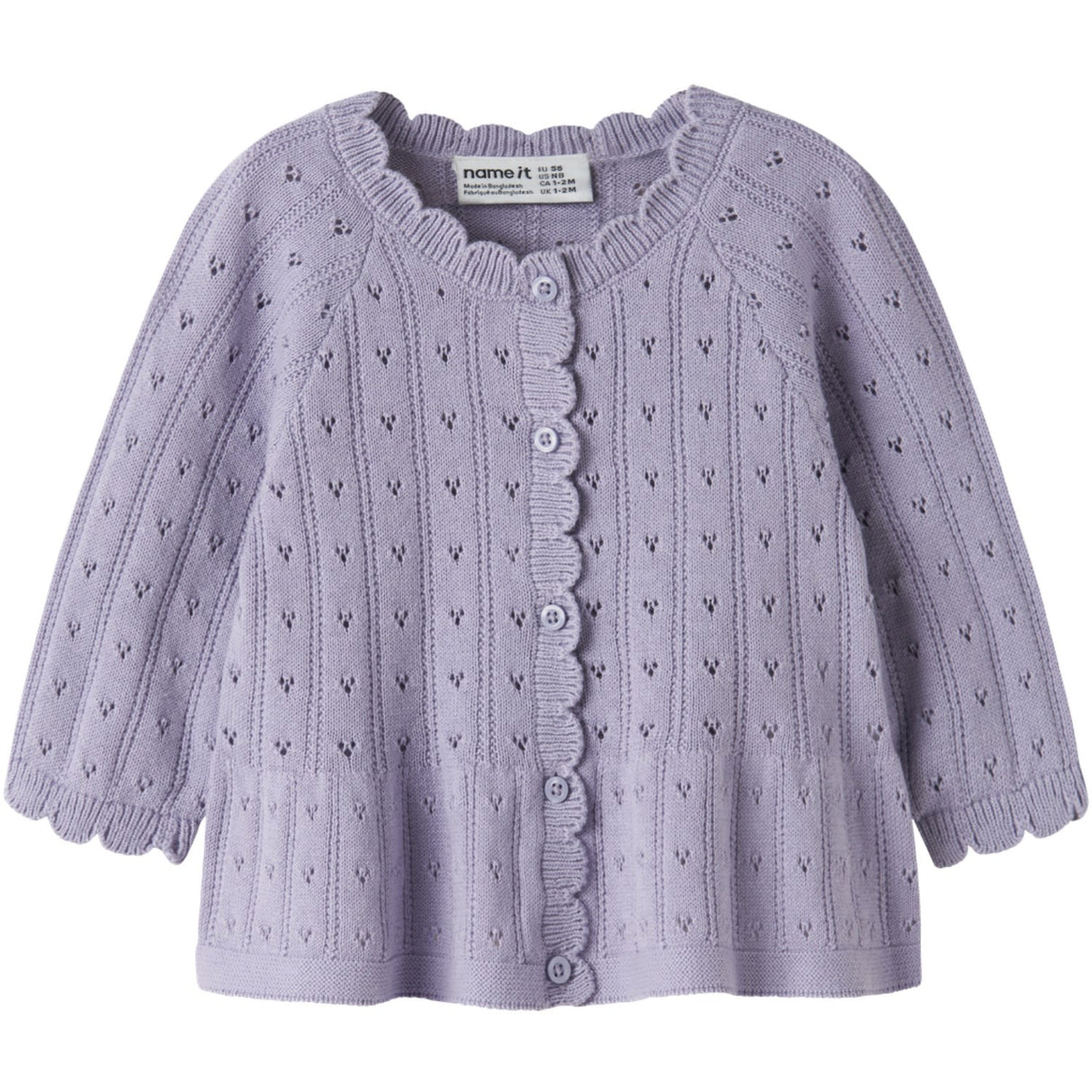 Name It Heirloom Lilac Nbfoxenia Ls Stickad Card