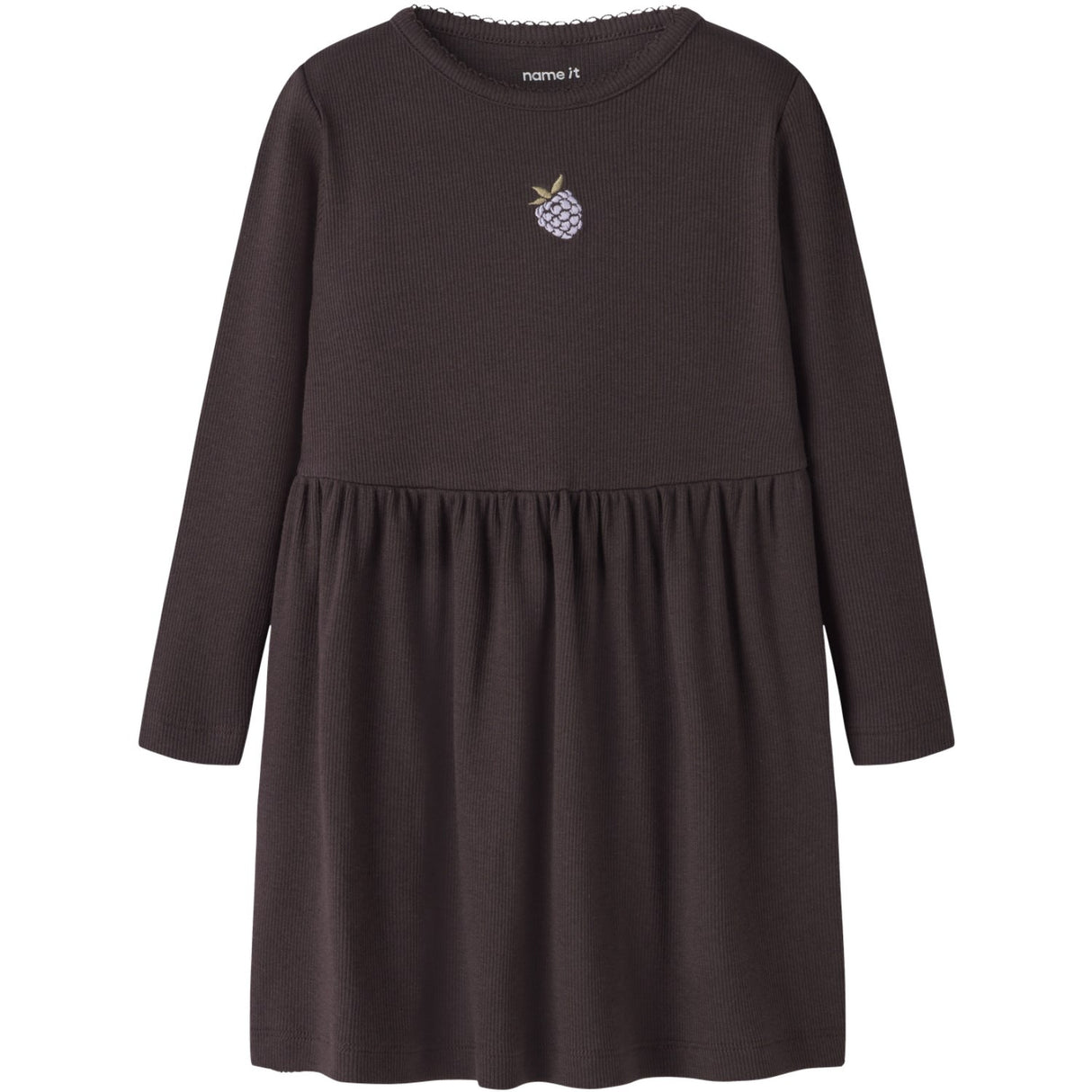 Name It Chocolate Plum Nmfonaya Ls Slim Klänning Låda