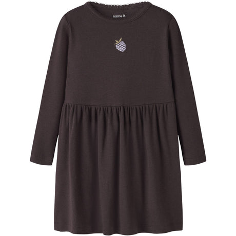 Name It Chocolate Plum Nmfonaya Ls Slim Klänning Låda