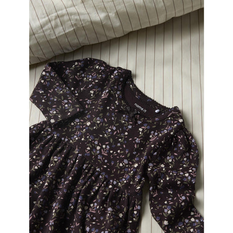 Name It Chocolate Plum Nbfoceana Ls Klänning