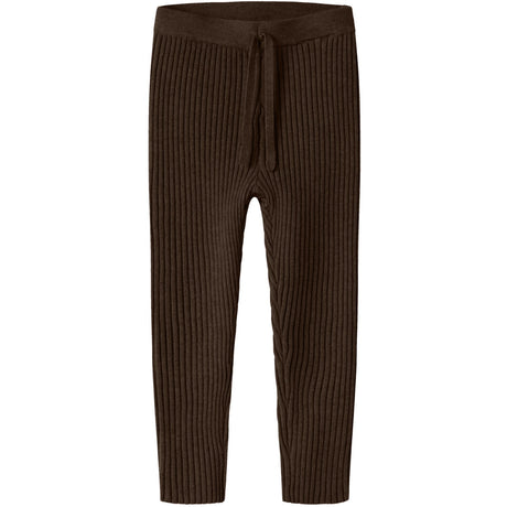Name It Chocolate Plum Nmfnalia Stickad Leggings
