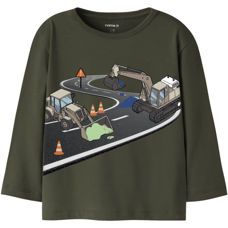 Name It Olive Night Nmmnick Ls Nreg Topp Låda