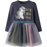 Name It Ombre Blue Nmfsessa Mlp Ls Tyll Klänning Cplg