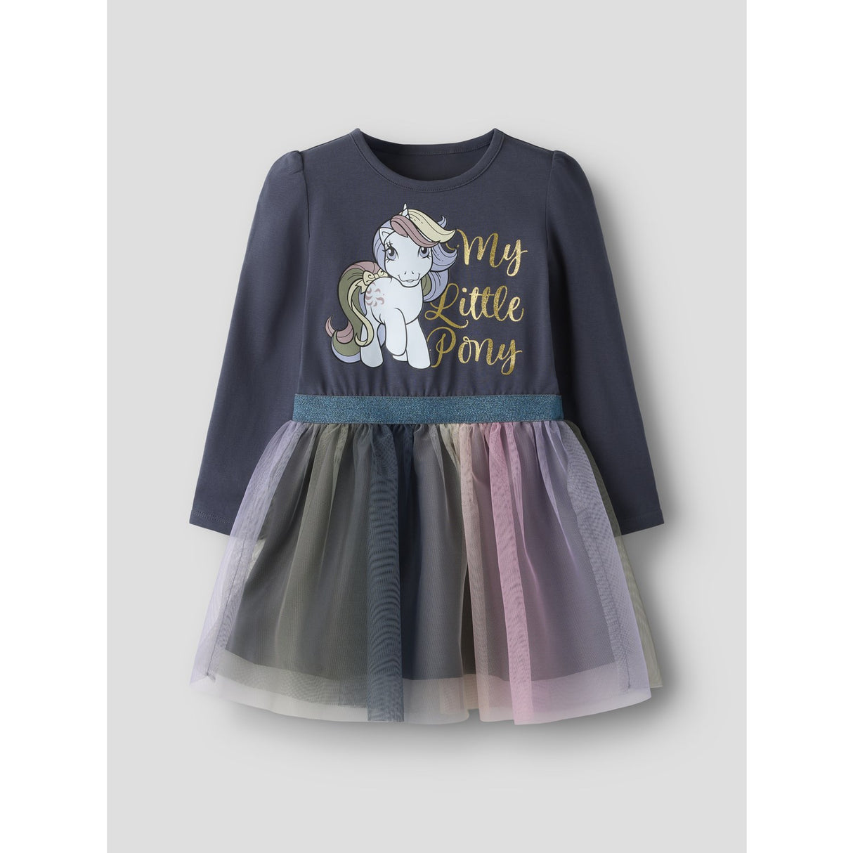 Name It Ombre Blue Nmfsessa Mlp Ls Tyll Klänning Cplg