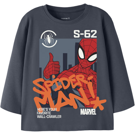 Name It Ombre Blue Nmmalder Spider Ls Nreg Topp Låda Mar