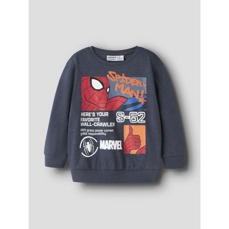 Name It Ombre Blue Melange Nmmactor Spider Nreg Sweat Bru Mar