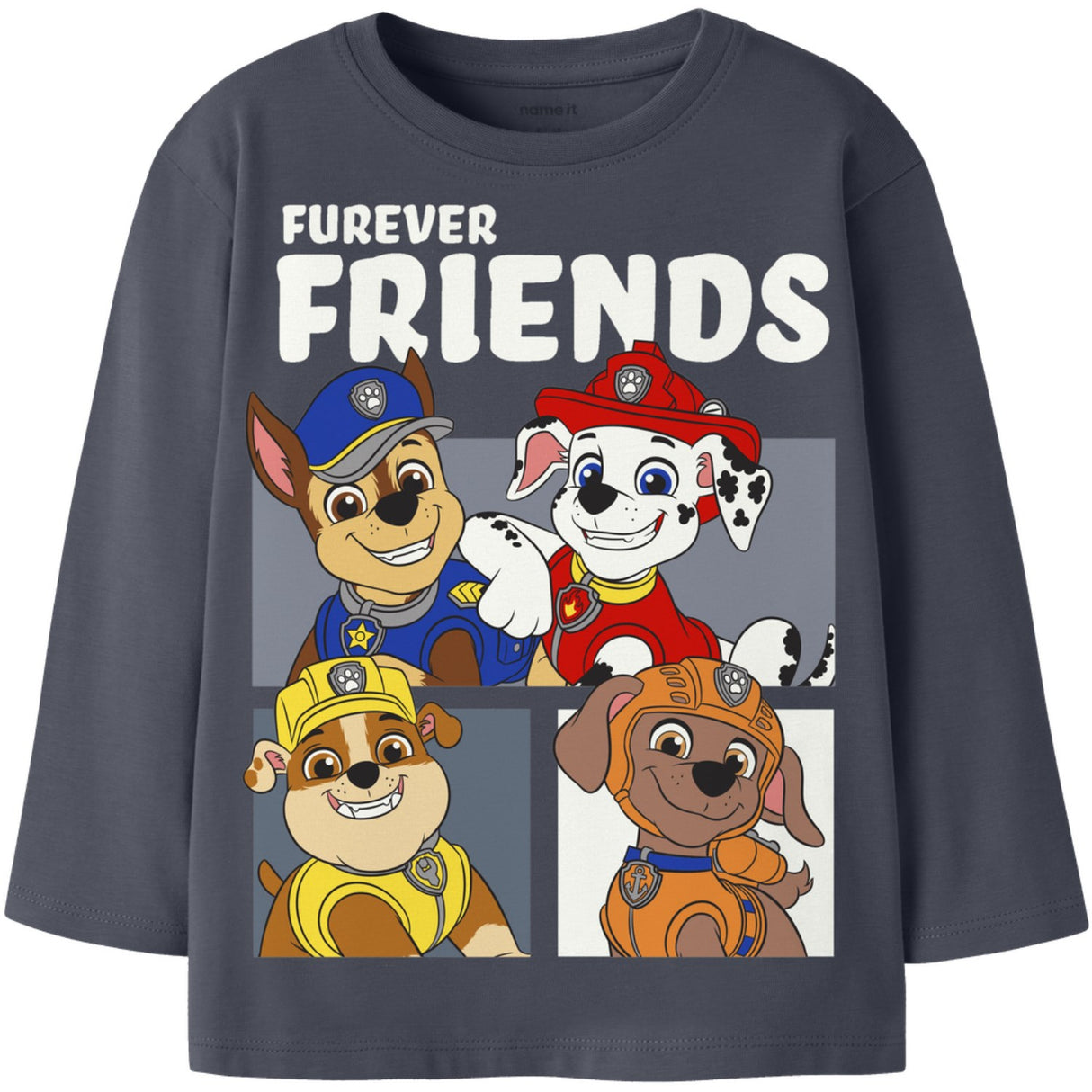 Name It Ombre Blue Nmmandreas Paw Ls Nreg Topp Cplg