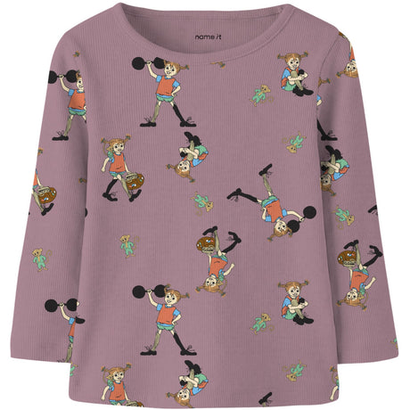 Name It Lilas Nmfara Pippi Ls Slim Topp Sky