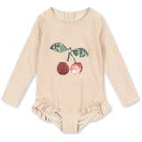 Konges Sløjd Rose Stripe Jade Ls Baddräkt