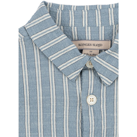 Konges Sløjd Trio Bleu Stripe Elliot Ss Skjorta Gots