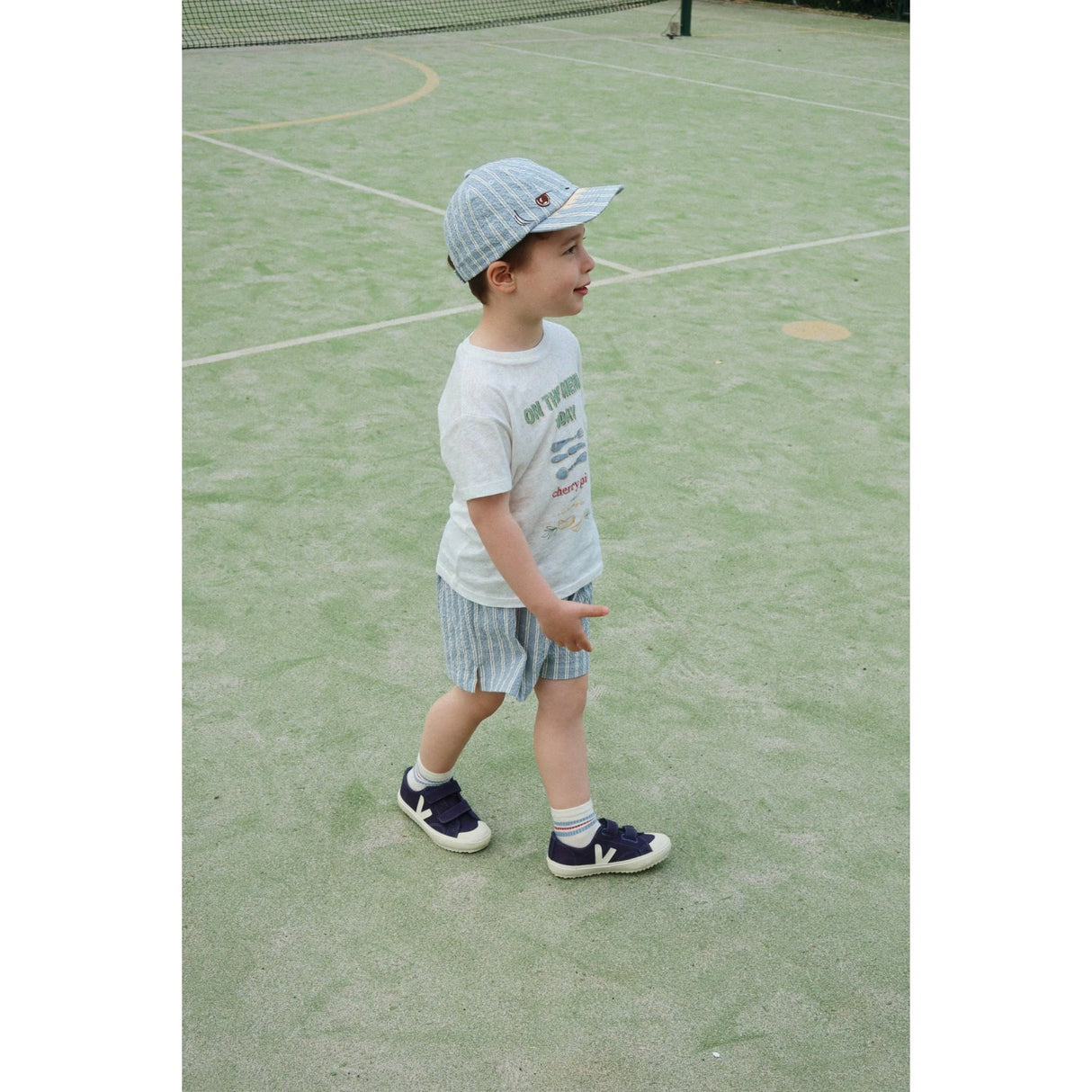 Konges Sløjd Trio Bleu Stripe Elliot Shark Keps Gots