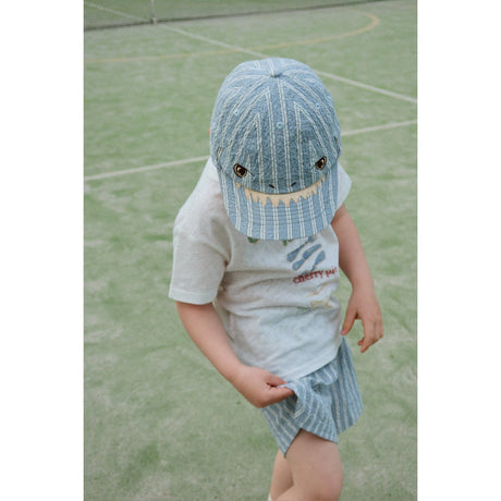 Konges Sløjd Trio Bleu Stripe Elliot Shark Keps Gots