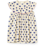 COPENHAGEN COLORS Heart Aop Ocean X Luksusbaby Heart Och Dots Klänning W. Frill