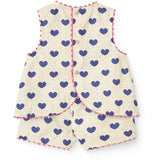 COPENHAGEN COLORS Heart Aop Ocean X Luksusbaby Heart Och Dots Blus W Kort Sett