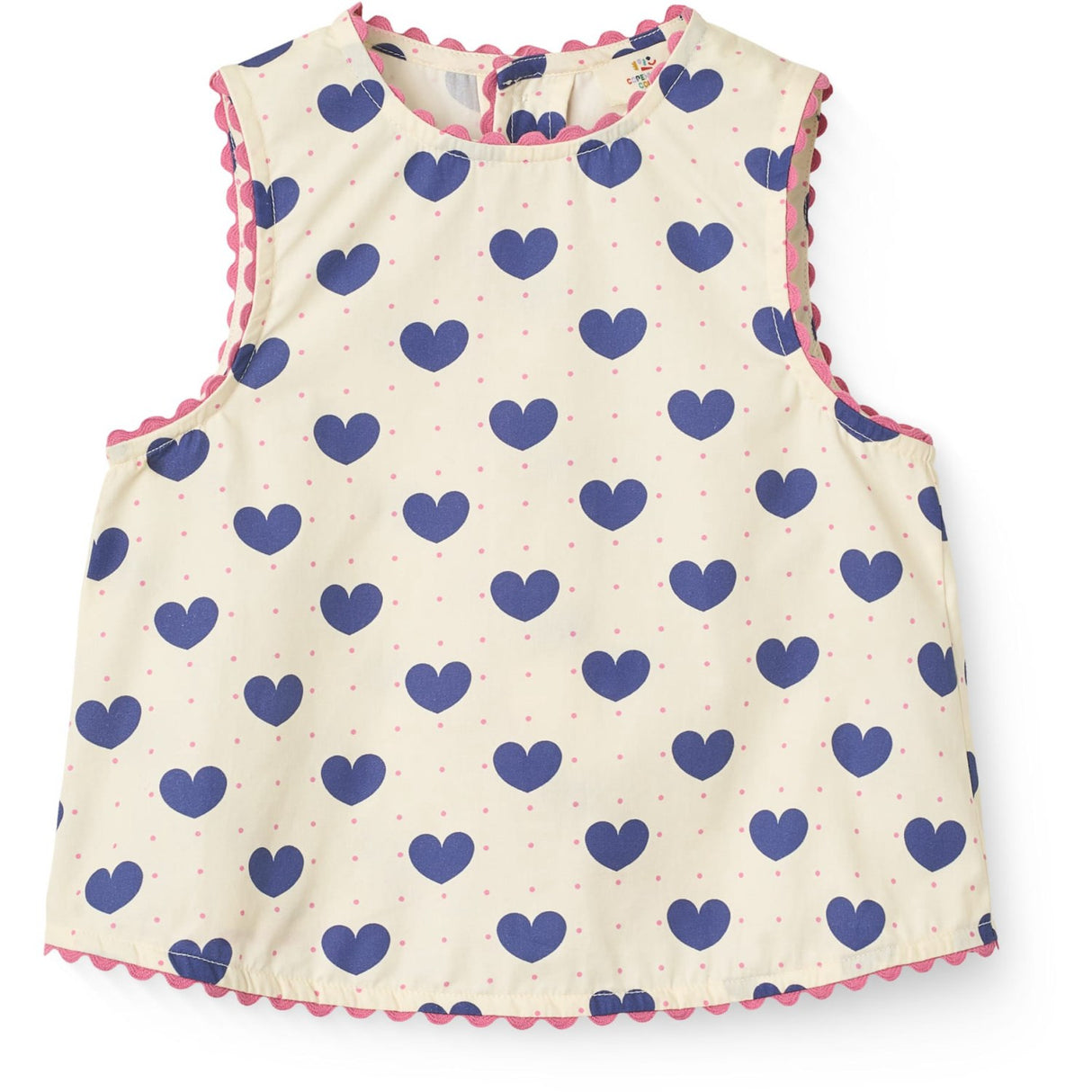 COPENHAGEN COLORS Heart Aop Ocean X Luksusbaby Heart Och Dots Blus W Kort Sett