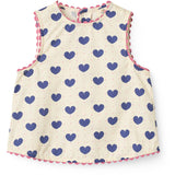 COPENHAGEN COLORS Heart Aop Ocean X Luksusbaby Heart Och Dots Blus W Kort Sett