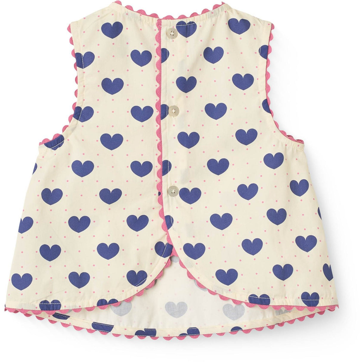 COPENHAGEN COLORS Heart Aop Ocean X Luksusbaby Heart Och Dots Blus W Kort Sett