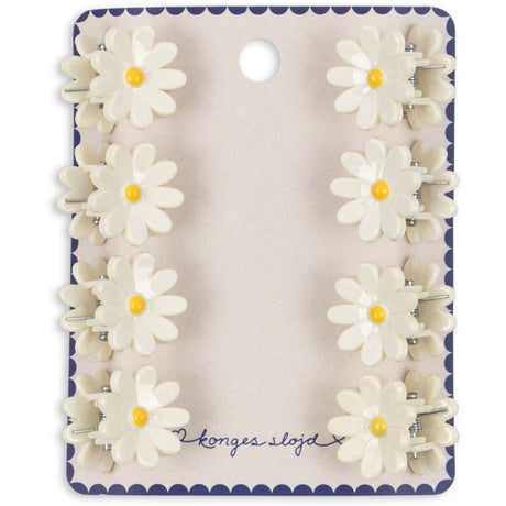 Konges Sløjd Antique White 8 Pack Daisy Mini Hair Claw